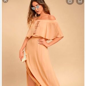 Like new off the shoulder dress rust color size S